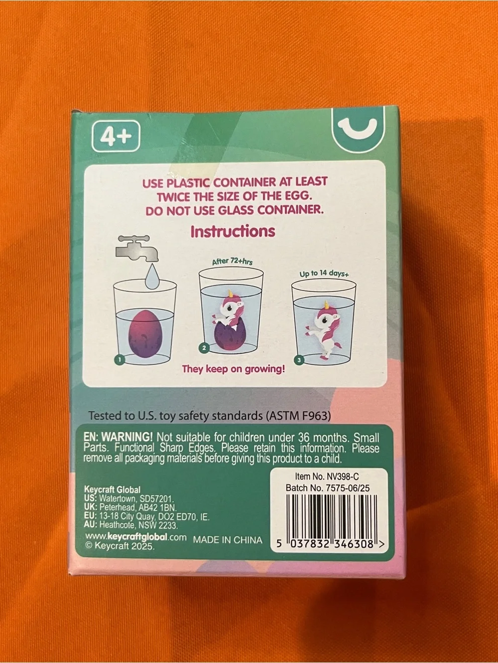 Mini Unicorn Hatching Egg - Purple